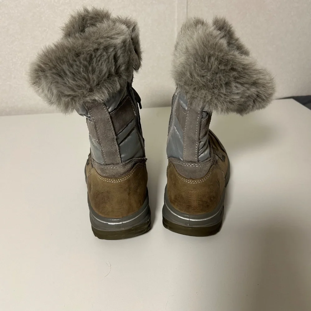 santana canada marta faux fur sherpa lined water resist‎ insulated winter boot 8